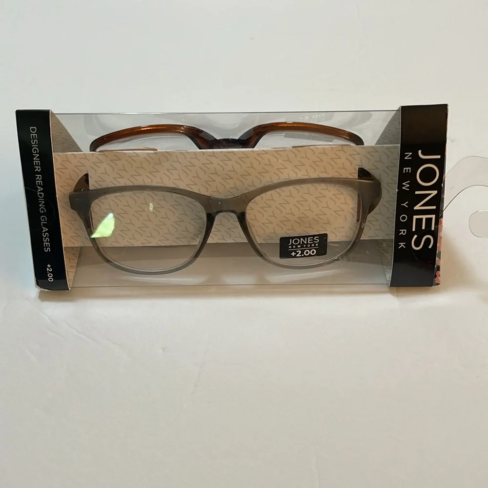 Jones New York Designer Reading Glasses 3 Pieces +2.00 New